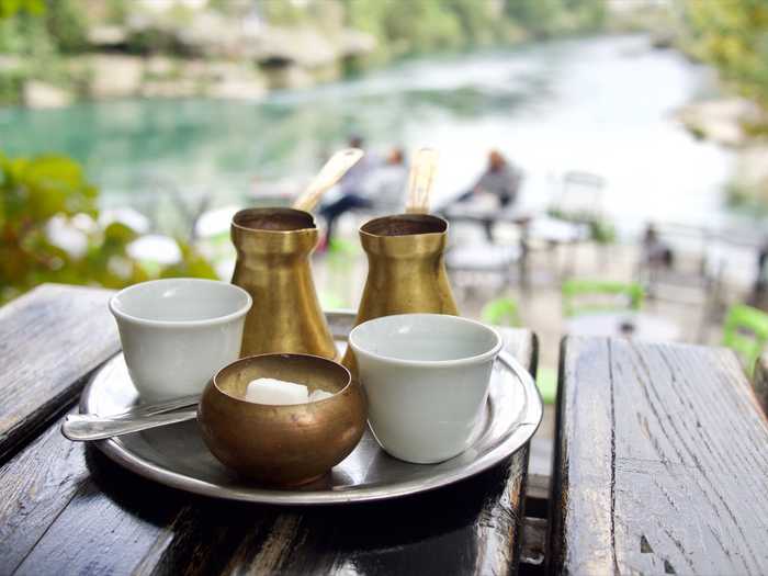 Coffee by the river
