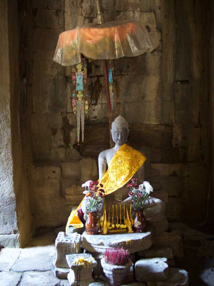 A small shrine inside the temple