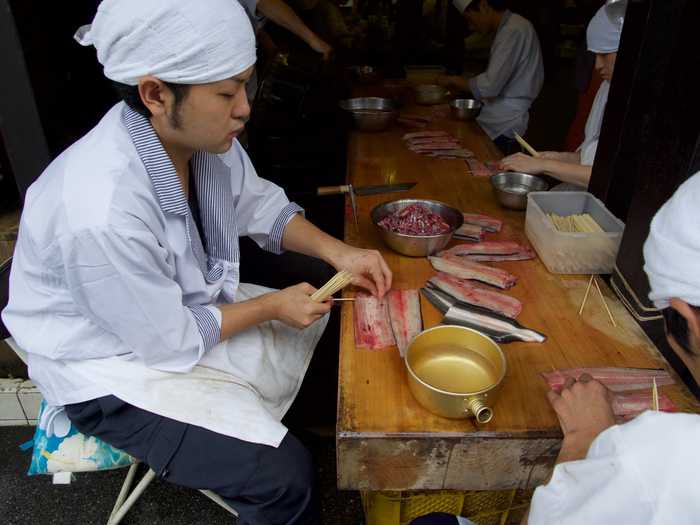 Chefs preparing food