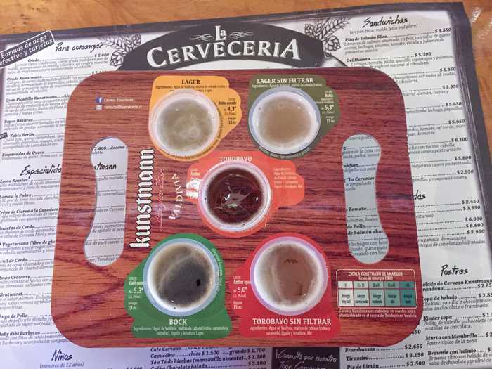 kuntsman beer sampler in Valdivia
