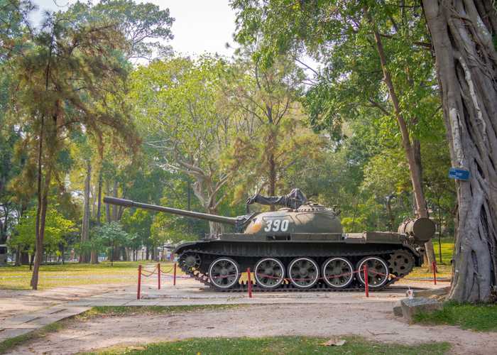 It is not uncommon to see leftover tanks throughout the country.