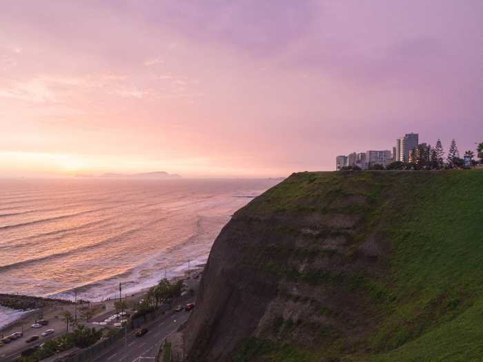 Sunset from Parque del Amor