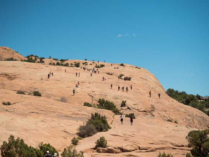 It gets busy here because the hike is so easy