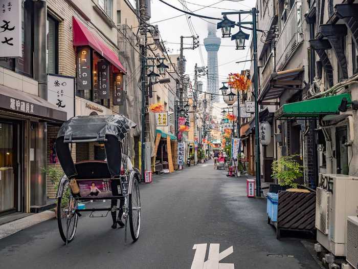 Slower and clean streets in Asakusa