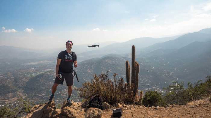 Gabe flying his drone