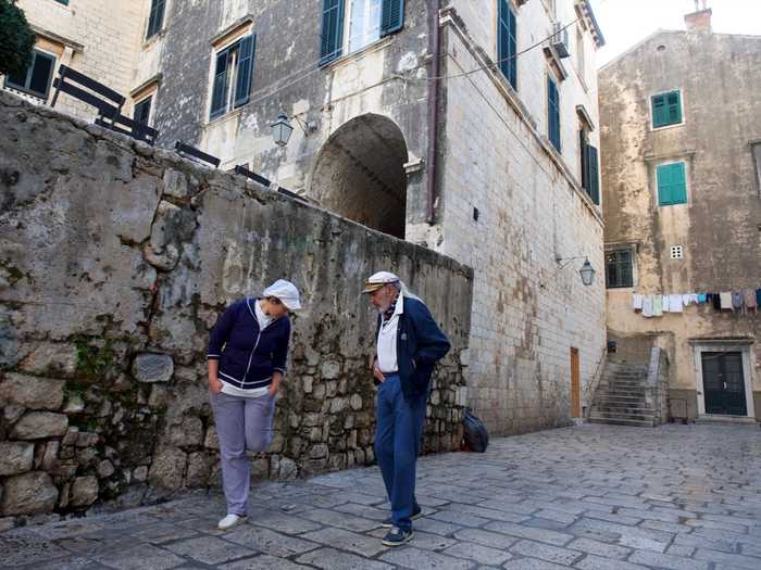 Cool old people lounging around the city