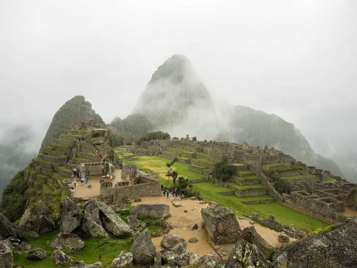 An overview shot of Machu Picchu