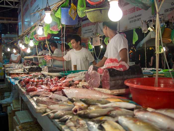 Wet market in Boracay