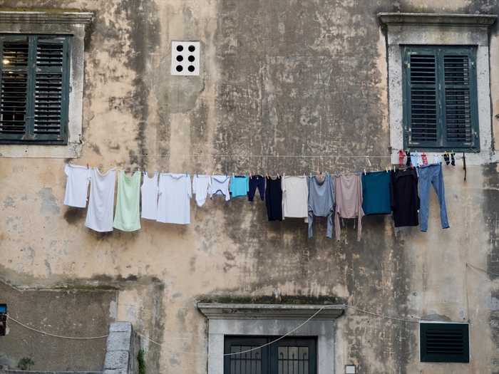 Letting the laundry dry