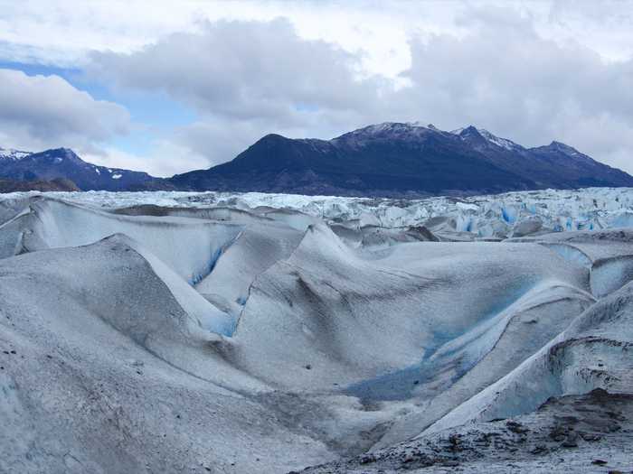 View from a top of the glacier