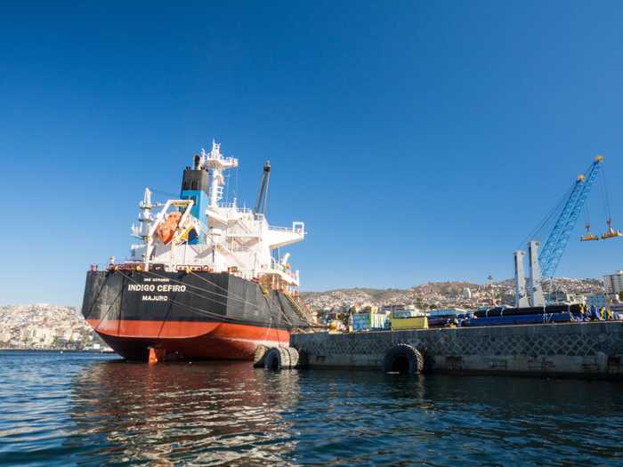 A shipping boat