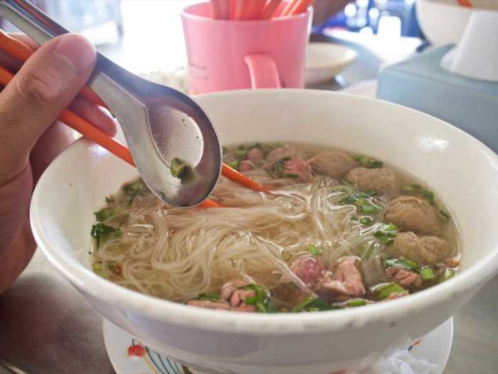 cambodia food soup veggies meatballs siemreap