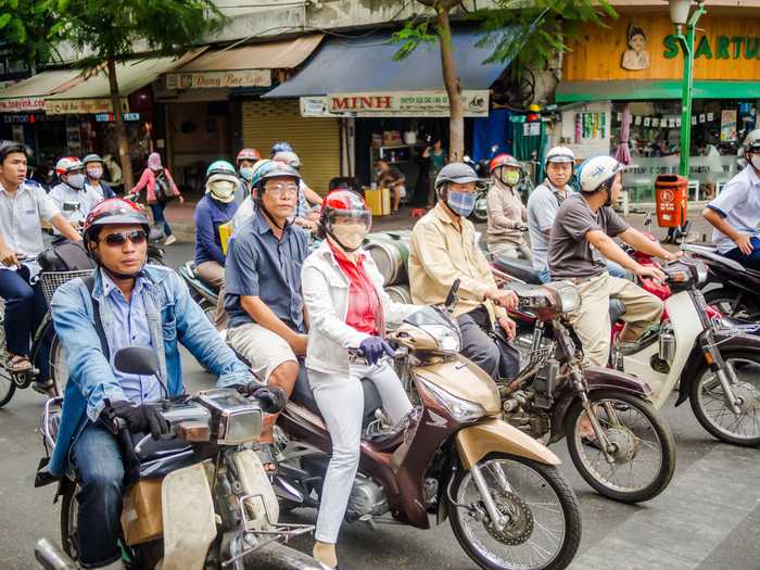 A typical site at a traffic light.