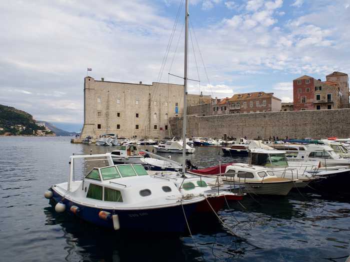 Many of these boats are for hire.