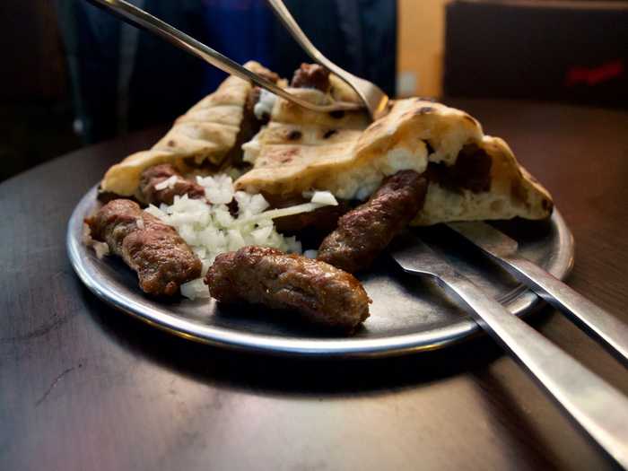 Late night cevapi with cream sauce