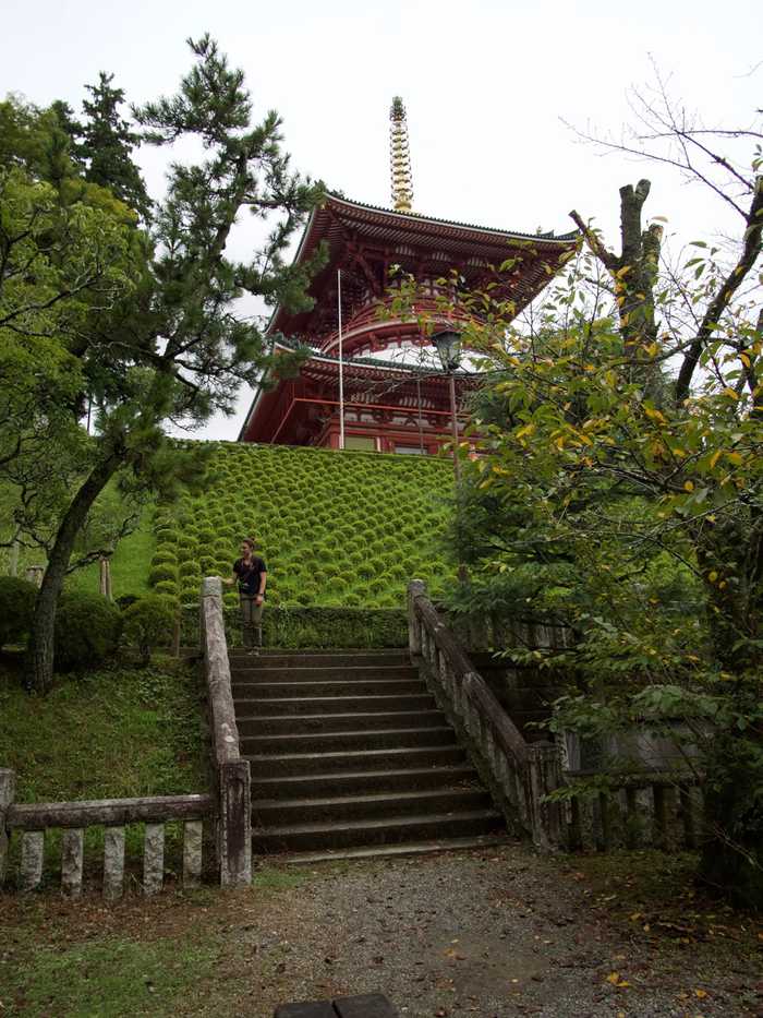 Beautiful green temple grounds