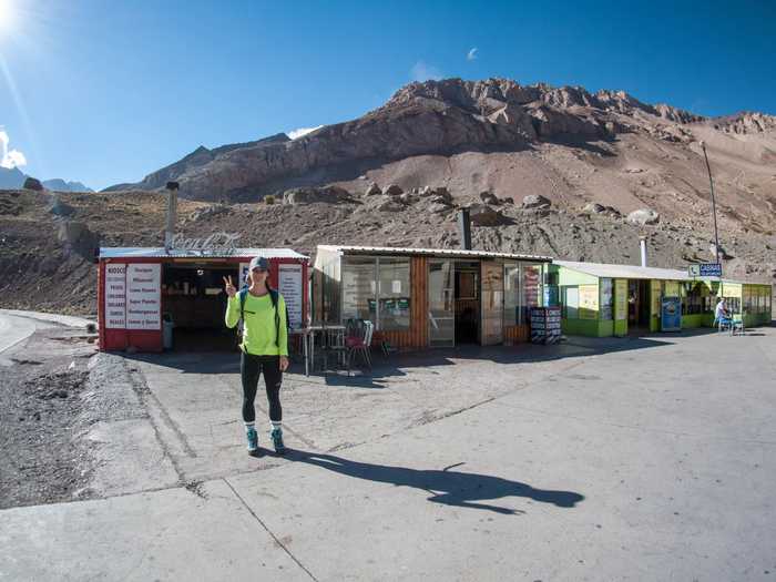 Border bus stop shops and restaurants