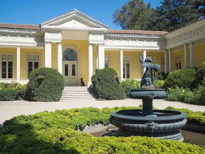 The estate overlooks the vineyards