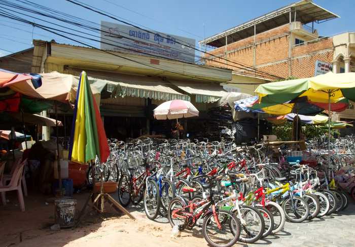 cambodia siemreap bicycles transportation