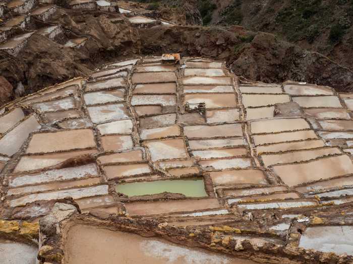 Close up to the geometric pools