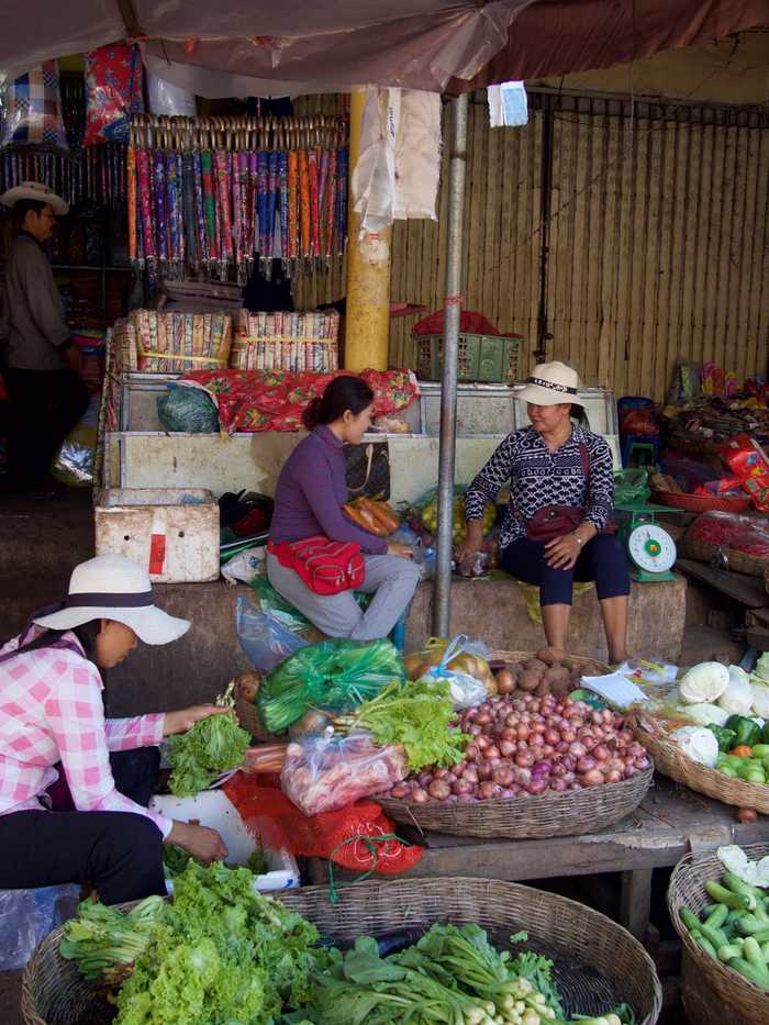 Women hanging out while working