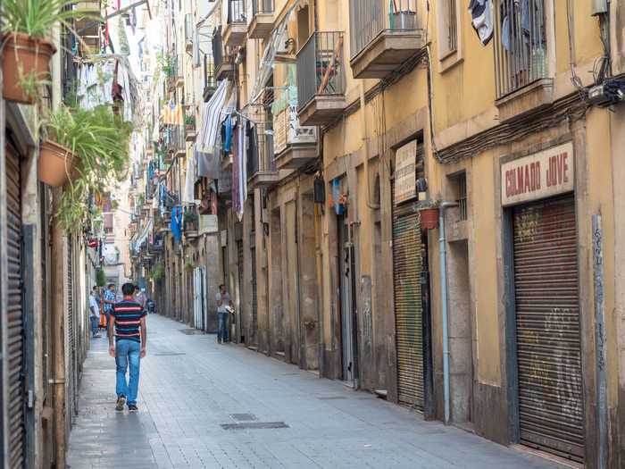 Cozy streets in Barcelona