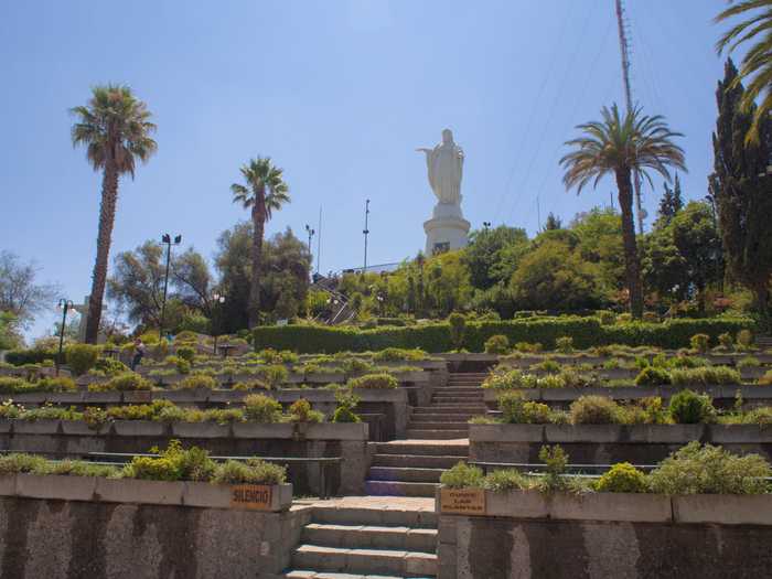 At the top of Cerro San Cristobal